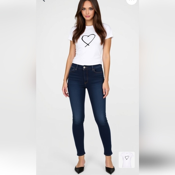 PAIGE Hidden Hills Straight Jeans Dark Wash - Picture 1 of 13